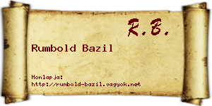 Rumbold Bazil névjegykártya